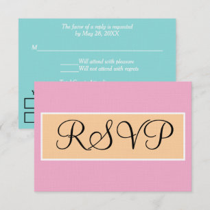 Boda Rosa Playa Arenosa Azul Espuma de Mar RSVP