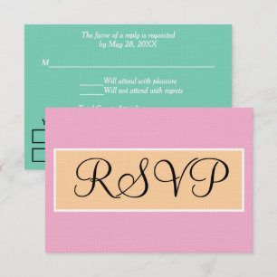 Boda Rosa Playa Arenosa Verde Espuma de Mar RSVP