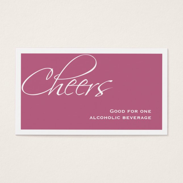 Boda rosado oscuro  personalizado formal boleto de (Frente)