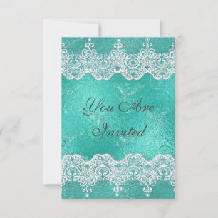 Boda Royal Invitación Mint Blue & Lace