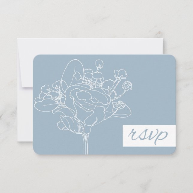 Boda RSVP (Azul Diamante) (Anverso)