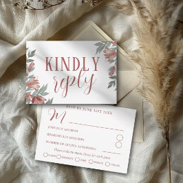 Boda RSVP Botánico de Terracotta Caída