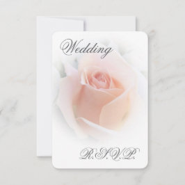Boda RSVP Card Peach Pink Rosebud