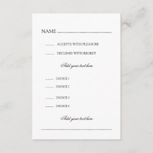 Boda RSVP Con Luz De Menú Turquesa
