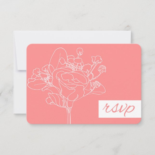 Boda RSVP (Coral) (Anverso)