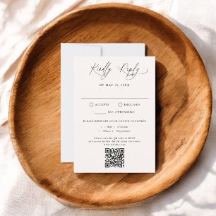 Boda RSVP de código QR digital tradicional