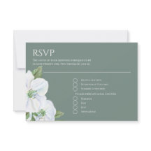 Boda RSVP de flor de manzana blanca