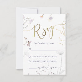 boda RSVP de flores silvestres
