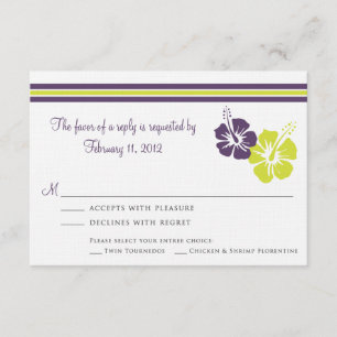 Boda RSVP de Hibiscus Flower