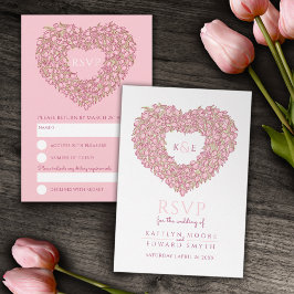 Boda RSVP de la flor tulipintero rosa
