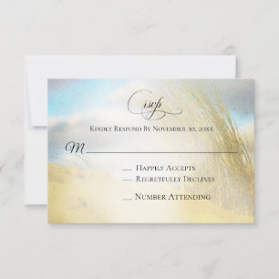 *~* Boda RSVP de Photo Soft Dune Beach Grass