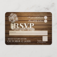 Boda RSVP de RSVP por amor a la vejiga rústica