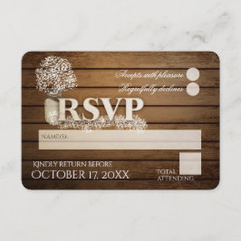 Boda RSVP de RSVP por amor a la vejiga rústica