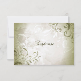 Boda RSVP Elegante Vintage Foliage & Swirl