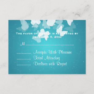 Boda RSVP Eslusivas Mariposas Azul