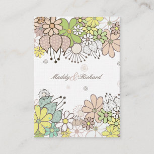 Boda RSVP Flores neutrales Tarjetas Personalizados