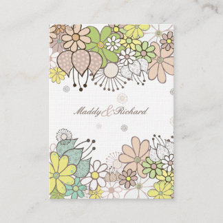 Boda RSVP Flores neutrales Tarjetas Personalizados