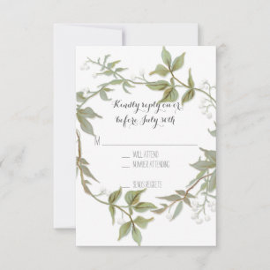 Boda RSVP Garden Foliage Laurel Wreath Rustic