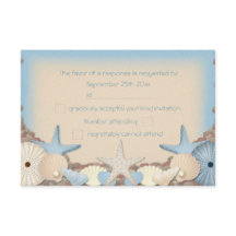 Boda RSVP Hermosas conchas de playa tropical