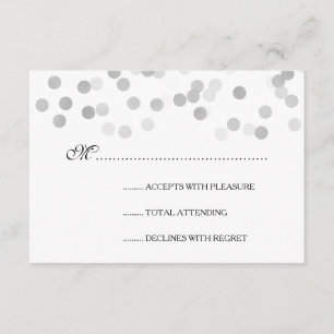 Boda RSVP Luces Purpurinas de Relieve metalizado p