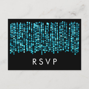 Boda RSVP Luces turquesas modernas