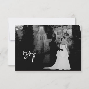 Boda RSVP Mansión de Halloween de Octubre