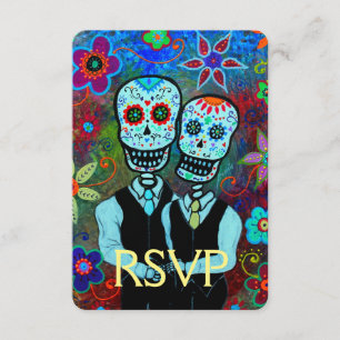 Boda RSVP Novios Dia de los Muertos