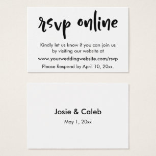 Boda RSVP Online Inserción casual, negro/blanco, 1