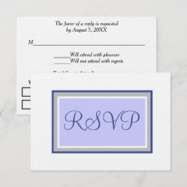 Boda RSVP Periwinkle y Silver