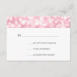 Boda RSVP Rosa Rubor Luces de boquilla rosada