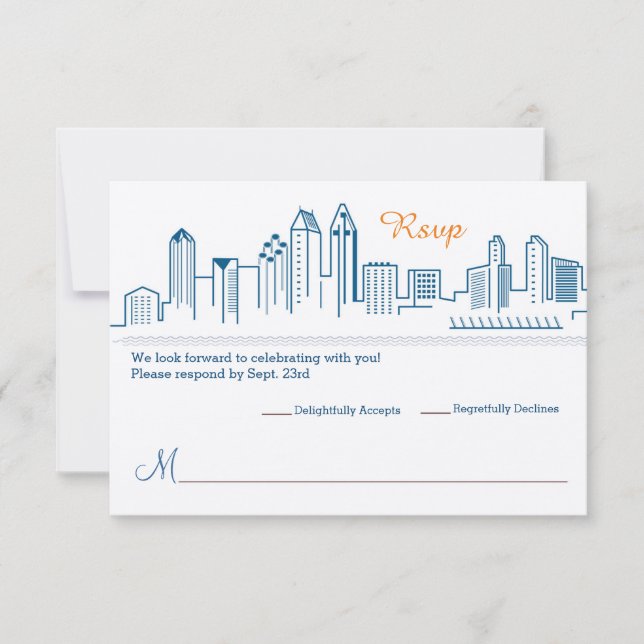 Boda RSVP San Diego Skyline (Anverso)