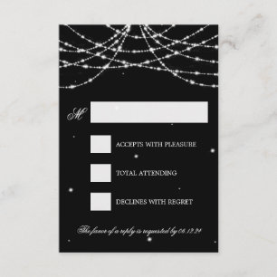 Boda RSVP Sparkling String Black