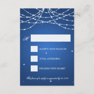 Boda RSVP Sparkling String Blue