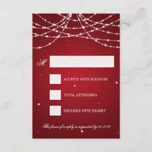 Boda RSVP Sparkling String Red