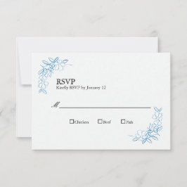 Boda RSVP Tarjetas Vintage Dusty Blue