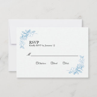 Boda RSVP Tarjetas Vintage Dusty Blue