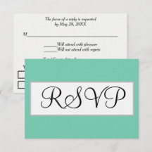 Boda RSVP Verde Espuma de Mar Plata