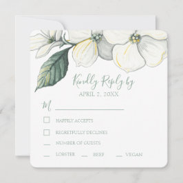 Boda RSVP Watercolor Dogwood Blooms