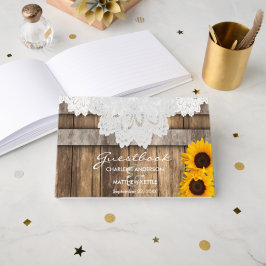 Boda Rustic Wood & Lace - Libro de visitas