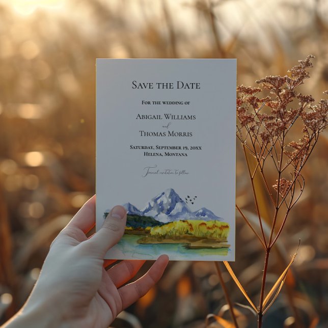 Boda Rústica De Montaña Azul Salva La Tarjeta De F (Subido por el creador)