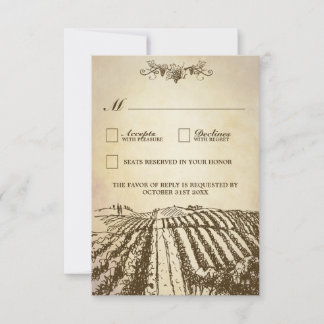 Boda rústica de viñas de bodega toscana Tarjetas R