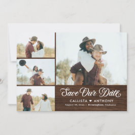 Boda Rústica Del Lado Del País Guardar La Tarjeta 