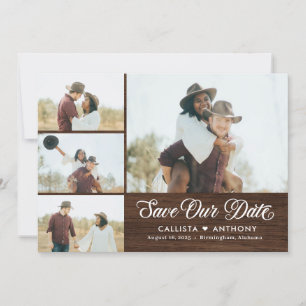 Boda Rústica Del Lado Del País Guardar La Tarjeta 