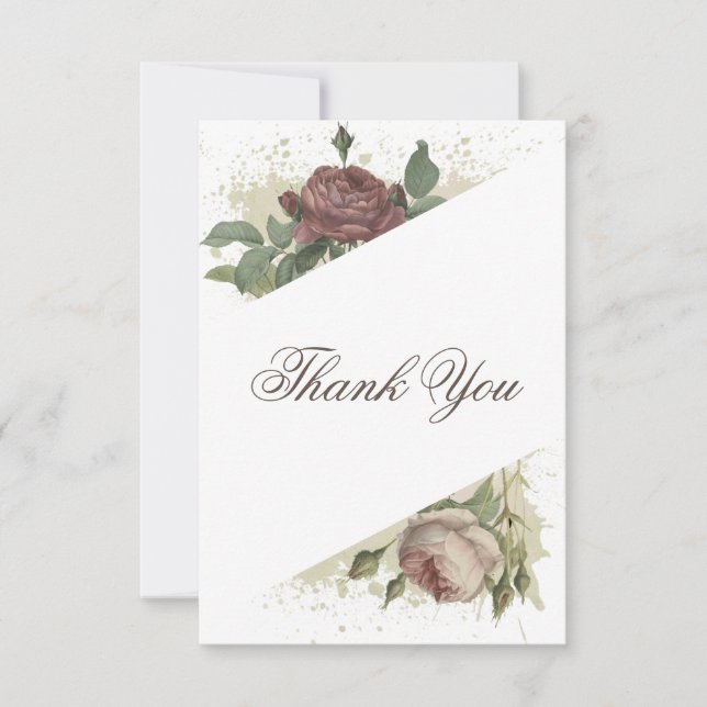 Boda Rústica Floral Moderna Invitaciones Burgundy  (Anverso)