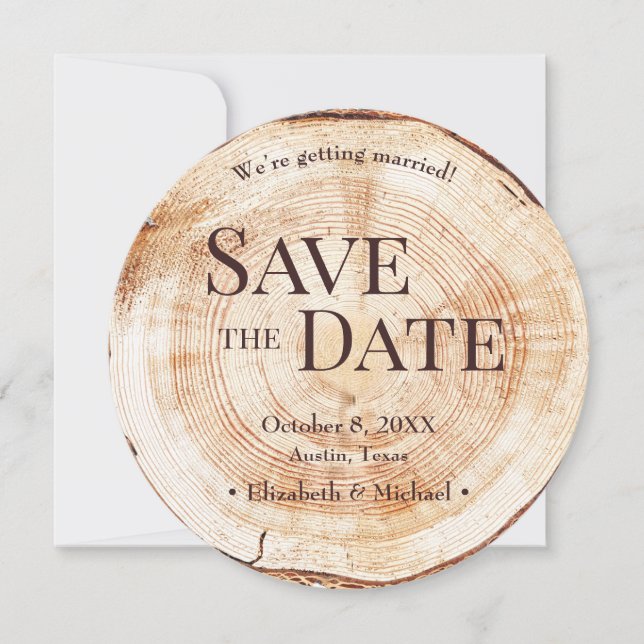 Boda Rústica Salven la foto de la cita Invitación  (Anverso)