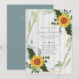 Boda Rústico BOHO Sunflowers Greenery