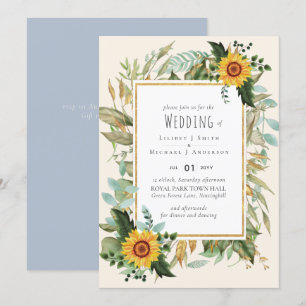 Boda Rústico BOHO Sunflowers Greenery