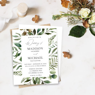 Boda Rústico de las hojas de presupuesto y eucalip