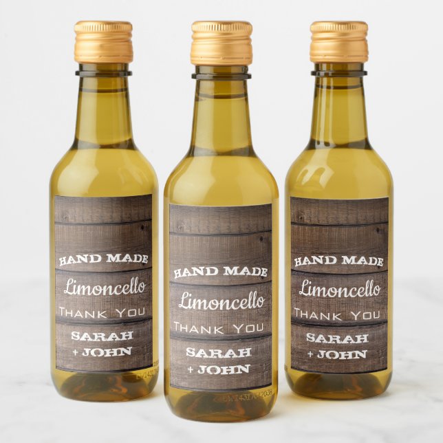 Boda Rústico De Madera Gracias Por Favor (Botellas)