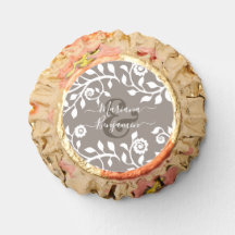 Boda Rústico Elegante Floral Taupe Personalizado